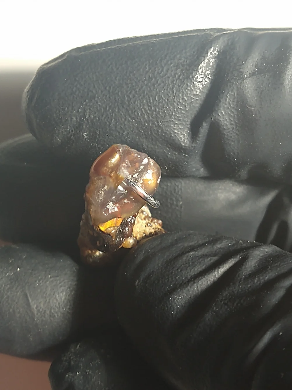 Fire Agate Pendant With Some Color Flash